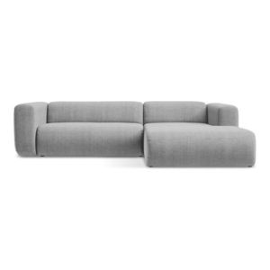 Svetlosivá rohová pohovka (pravý roh/s leňoškou) Ekahi – Makamii vyobraziť