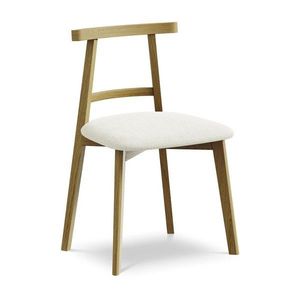 Krémovobiela jedálenská stolička z masívneho dreva Ohelo – Makamii vyobraziť