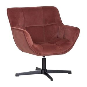 Otočné zamatové kreslo v terakotovej farbe Wibo – WOOOD vyobraziť