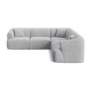 Svetlosivá menčestrová rohová pohovka Campi – Cosmopolitan Design vyobraziť