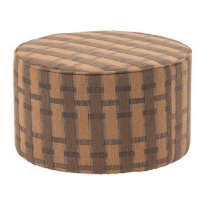 Ružový/hnedý ženilkový taburet Sarli – WOOOD vyobraziť