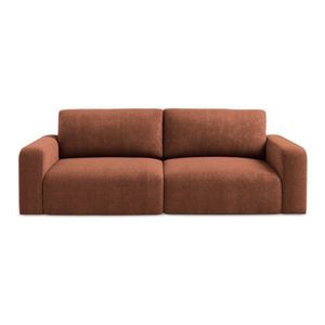 Ženilková rozkladacia/s úložným priestorom pohovka v terakotovej farbe 252 cm Kona – Makamii vyobraziť