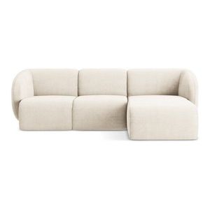 Béžová ženilková rohová pohovka (pravý roh/s leňoškou) Lani – Makamii vyobraziť