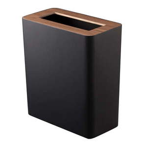 Čierny kancelársky oceľový odpadkový kôš 10 l Rin – YAMAZAKI vyobraziť