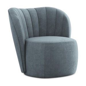 Modré ženilkové kreslo Keloa – Makamii vyobraziť