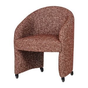 Čalúnená kancelárska stolička v terakotovej farbe Cordo – WOOOD vyobraziť