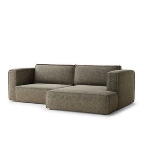 Hnedá ženilková rozkladacia/s úložným priestorom rohová pohovka (pravý roh/s leňoškou) Velto – Maison de Rêve vyobraziť