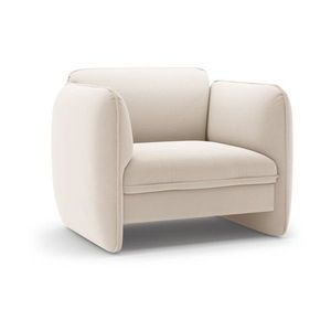 Krémovobiele zamatové kreslo Georgia – Micadoni vyobraziť