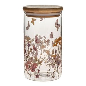 Sklenená dóza na potraviny Flowers – Dakls vyobraziť