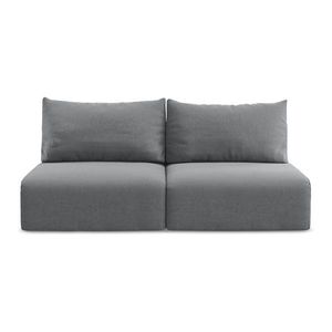 Sivá zamatová rozkladacia/s úložným priestorom pohovka 216 cm Kalena – Makamii vyobraziť