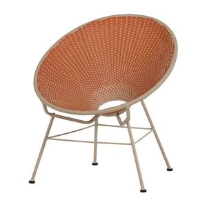 Oranžové z umelého ratanu záhradné kreslo Kazoun – WOOOD vyobraziť