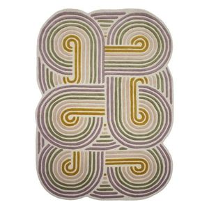 Zelený ručne tkaný vlnený koberec 140x200 cm Spiral Shaped – Flair Rugs vyobraziť