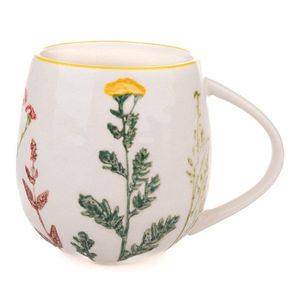 Biely porcelánový hrnček 500 ml Flower Garden – Dakls vyobraziť