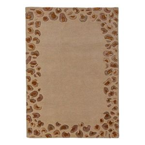 Ručne tkaný koberec s prímesou vlny v prírodnej farbe 160x230 cm Leopard Frame – Flair Rugs vyobraziť