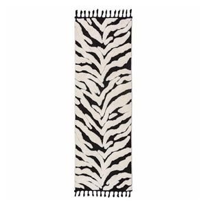 Čierno-biely behúň 80x300 cm Esra Zebra – Flair Rugs vyobraziť