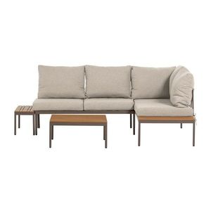 Béžová záhradná lounge súprava pre 4 osoby Zaro – WOOOD vyobraziť