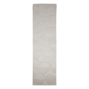 Slonovinový ručne tkaný vlnený behúň 60x230 cm Gigi – Flair Rugs vyobraziť