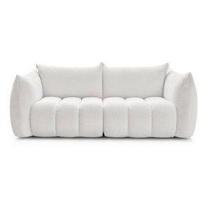 Biela pohovka z textílie buklé 234 cm Azra – Bobochic Paris vyobraziť