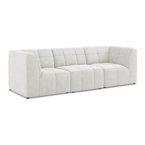 Biela pohovka z textílie buklé 255 cm Aloha – Makamii vyobraziť