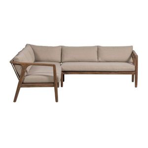 Hnedá čalúnená záhradná pohovka (do L) Biam – WOOOD vyobraziť