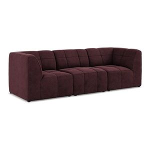 Vínovočervená zamatová pohovka 255 cm Aloha – Makamii vyobraziť