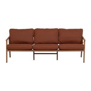 Čalúnená záhradná pohovka v terakotovej farbe Cavero – WOOOD vyobraziť