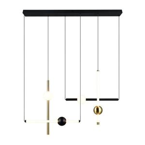 Čierne/v zlatej farbe LED závesné svietidlo so stmievačom Melita – Trio vyobraziť