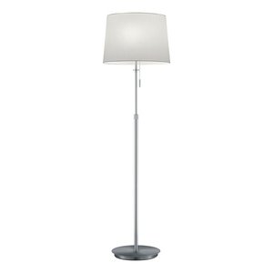 Stojacia lampa v striebornej farbe s textilným tienidlom (výška 180 cm) Lyon – Trio vyobraziť
