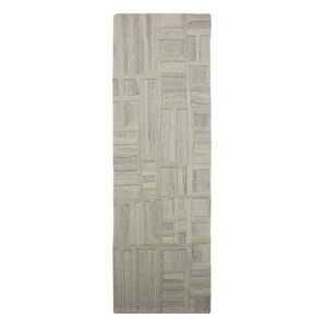 Sivobéžový ručne tkaný vlnený behúň 80x300 cm Elva – Flair Rugs vyobraziť