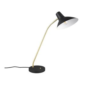 Čierna/v zlatej farbe stolová lampa s ohýbateľnou konštrukciou (výška 54 cm) Traveller – Trio vyobraziť