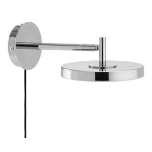 LED nástenné svietidlo s ohýbateľnou konštrukciou/so stmievačom do zásuvky v lesklej striebornej farbe ø 15 cm Asteria Wall Short – UMAGE vyobraziť