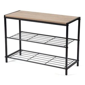 Čierny oceľový stojan na topánky 63x44x30 cm Asten – Bonami Essentials vyobraziť