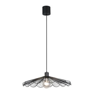 Čierne kovové závesné svietidlo s kovovým tienidlom ø 50 cm Margarita – Reality vyobraziť