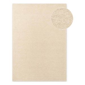 Béžový ručne tkaný vlnený koberec 140x200 cm Puristic Knots – Elle Decoration vyobraziť