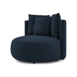 Tmavomodré zamatové kreslo Cesar – Bobochic Paris vyobraziť