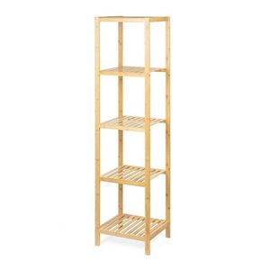 Bambusový kúpeľňový regál v prírodnej farbe 37x140 cm Skaren – Bonami Essentials vyobraziť