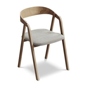 Svetlosivé jedálenské kreslo z masívneho dreva Erika – Makamii vyobraziť