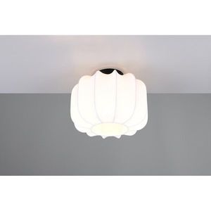 Biele kovové stropné svietidlo s textilným tienidlom ø 25 cm Madleine – Reality vyobraziť