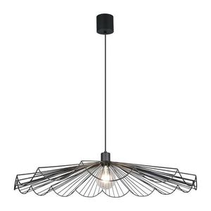 Čierne kovové závesné svietidlo s kovovým tienidlom ø 80 cm Margarita – Reality vyobraziť