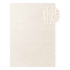 Krémovobiely ručne tkaný vlnený koberec 160x230 cm Puristic Knots – Elle Decoration vyobraziť