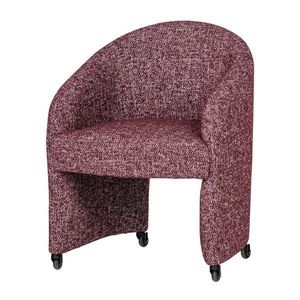 Vínovočervená čalúnená kancelárska stolička Cordo – WOOOD vyobraziť