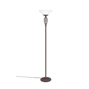 Tmavohnedá stojacia lampa so skleneným tienidlom (výška 180 cm) Rustica – Trio vyobraziť