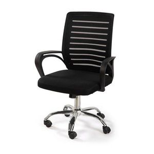 Čierna čalúnená kancelárska stolička Evon – Bonami Essentials vyobraziť