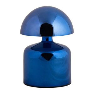 Tmavomodrá LED stolová lampa s kovovým tienidlom (výška 14 cm) Impetu – Leitmotiv vyobraziť