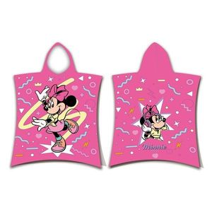 Ružové bavlnené detské pončo veľkosť 3-8 rokov Minnie "Sparkle" – Jerry Fabrics vyobraziť