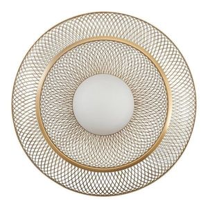 Oceľové nástenné svietidlo v mosadznej farbe ø 45 cm Faraday Up – UMAGE vyobraziť