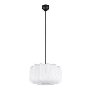 Biele kovové závesné svietidlo s textilným tienidlom ø 40 cm Madleine – Reality vyobraziť