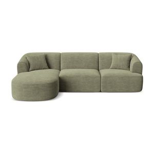 Zelená menčestrová rohová pohovka (ľavý roh/s leňoškou) Campi – Cosmopolitan Design vyobraziť