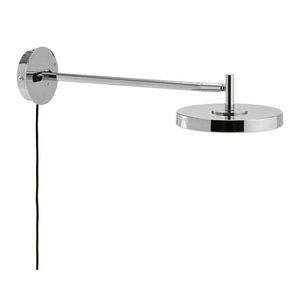 LED nástenné svietidlo s ohýbateľnou konštrukciou/so stmievačom do zásuvky v lesklej striebornej farbe ø 15 cm Asteria Wall Long – UMAGE vyobraziť