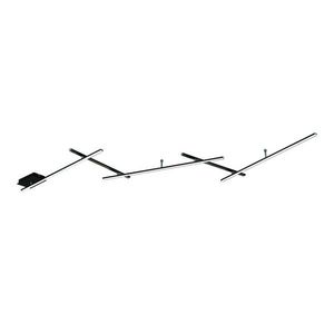 Matne čierne LED stropné svietidlo so stmievačom 50x245 cm Indira – Trio vyobraziť